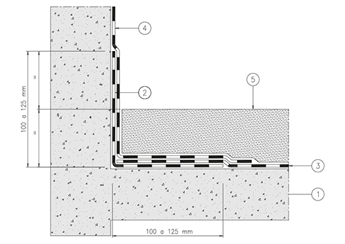 3.4 - COPERTURA PIANA CARRABILE - 
SUPPORTO IN CALCESTRUZZO senza isolamento termico, conglomerato bituminoso, 